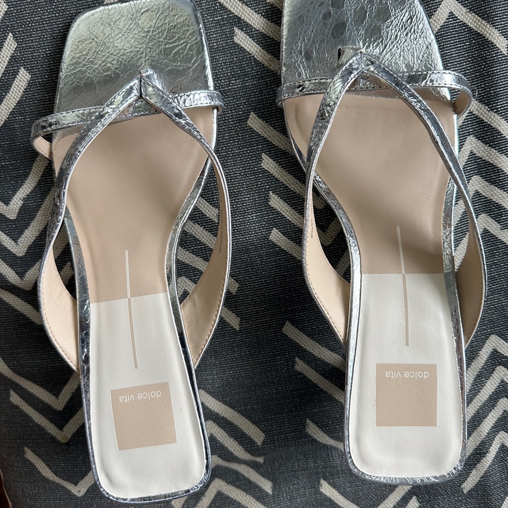 Dolce Vita Metallic Silver Sandals